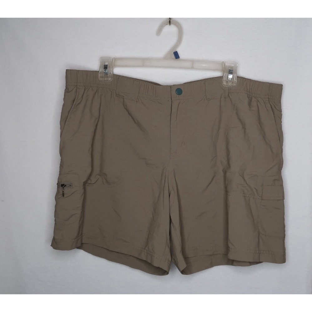 Columbia Cargo Shorts Women's L Khaki Hiking Fishing Utility Trailcore Outdoor